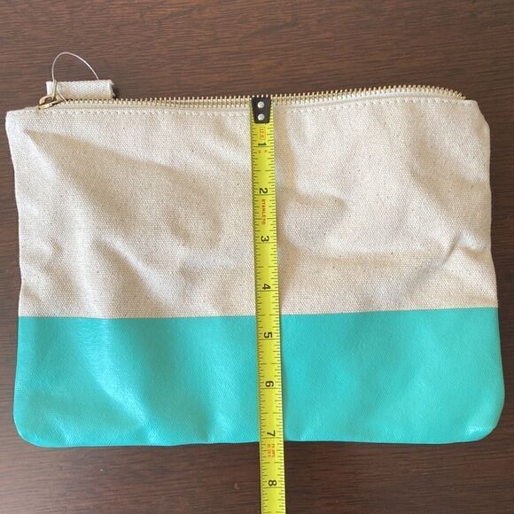 Paper source zipper pouch cream and turquoise - Picture 6 of 6